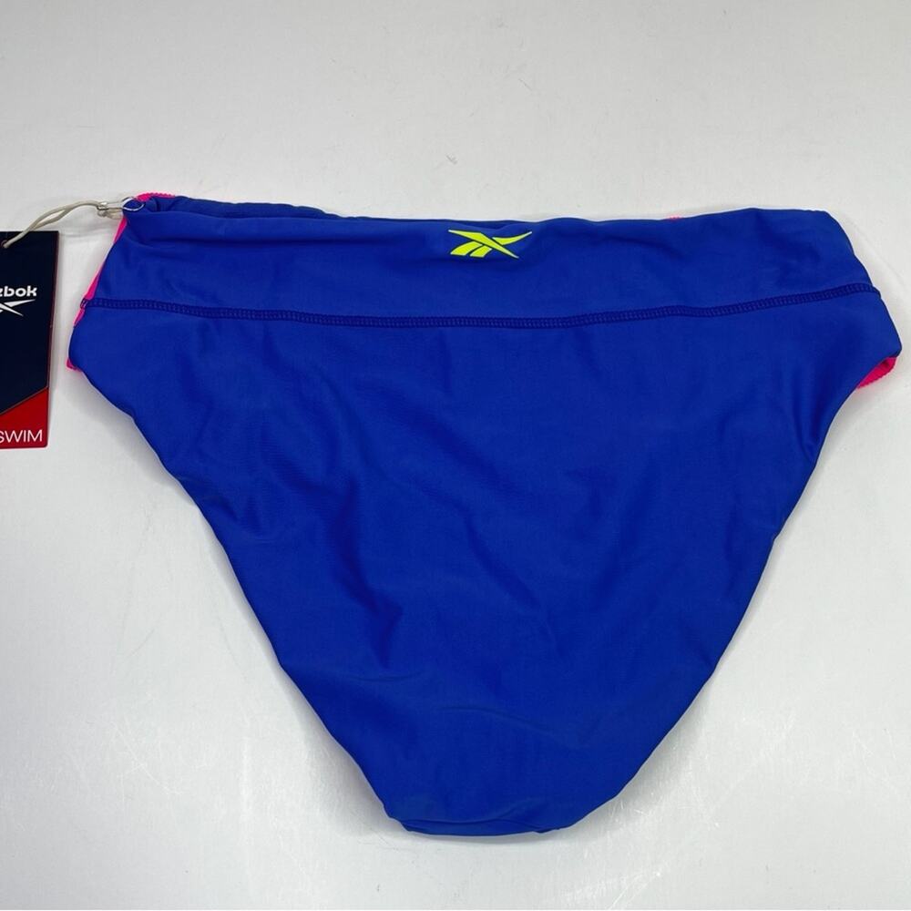 Reebok Color Block High Waist Bikini Bottom blue pink - M - Picture 7 of 10